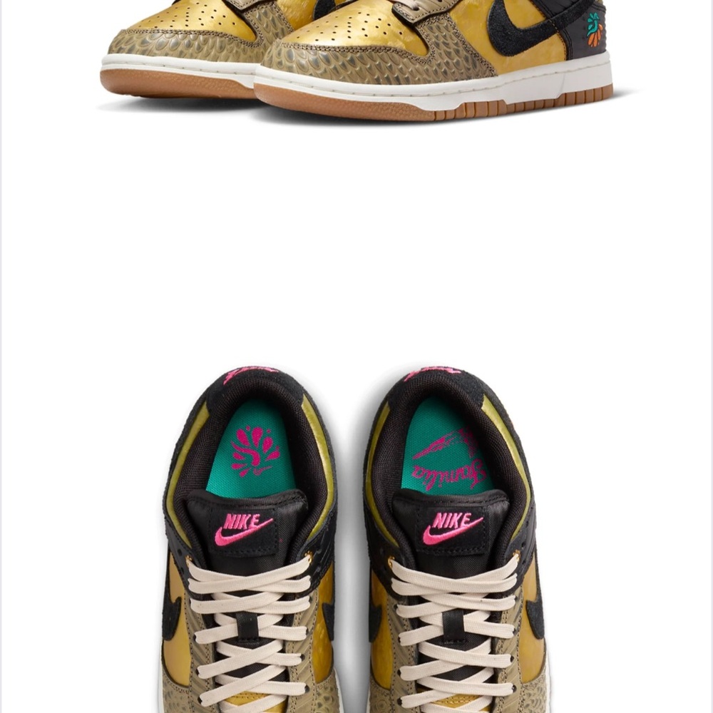 Nike Kids' Gold and Black Sneakers